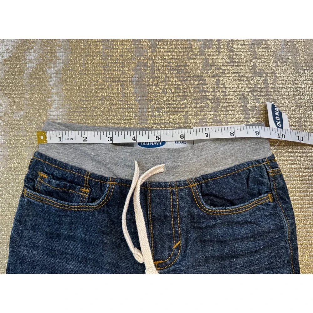 OLD NAVY Toddler Boys Denim Dark Relaxed Fit Pull On Comfort Waist Jeans NWT 3T